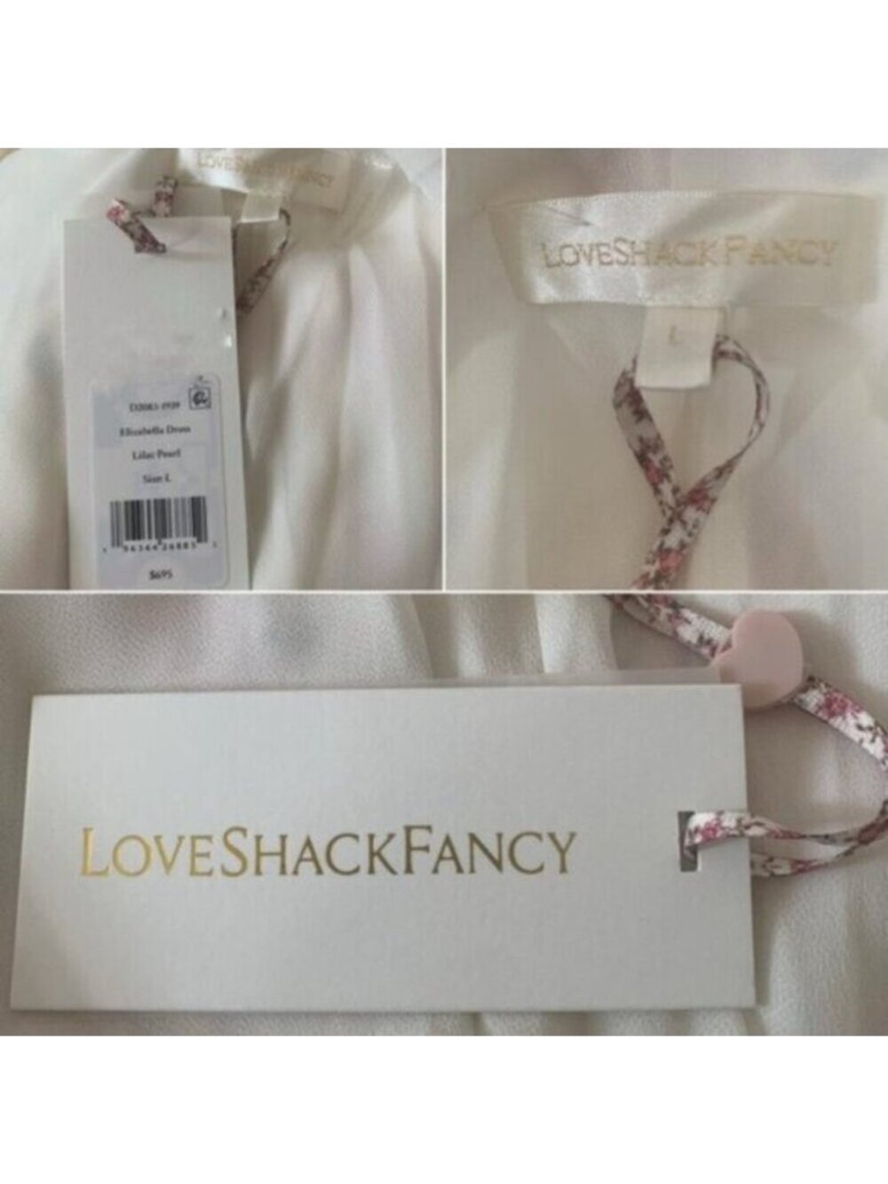 NWT LoveShackFancy Elizabella Lilac Pearl Maxi Dress - Picture 16 of 17